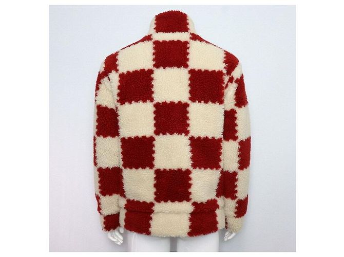 Louis Vuitton Giacca Bomber in pile Nigo Damier da uomo Rosso - vista 4