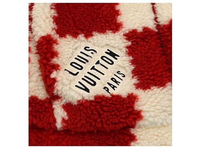 Louis Vuitton Giacca Bomber in pile Nigo Damier da uomo Rosso - vista 6