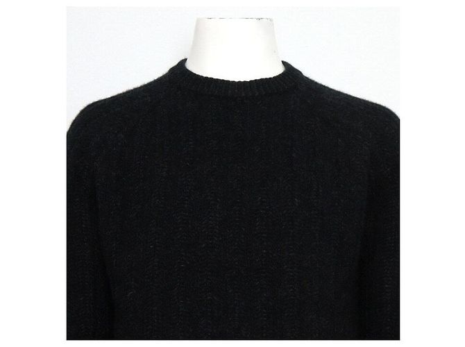 Hermès Schwarzes Kaschmir-Strick-T-Shirt für Herren - Ansicht 2