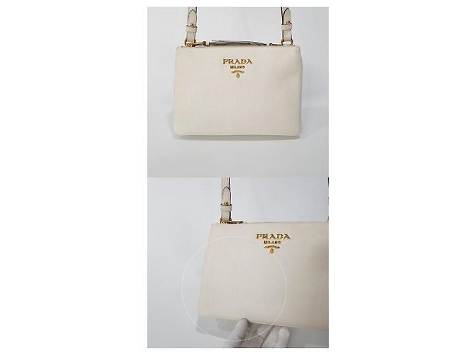Prada Borsa a tracolla Viterbo Phoenix Double Zipper Argento - vista 2