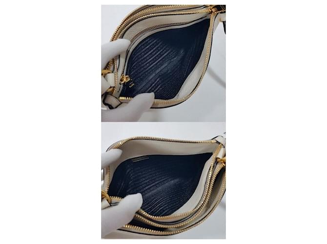 Prada Borsa a tracolla Viterbo Phoenix Double Zipper Argento - vista 9