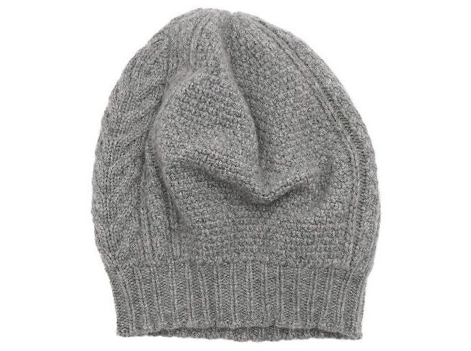 Chanel Gorro de cachemira gris CC Crystal para mujer Castaño - vista 4