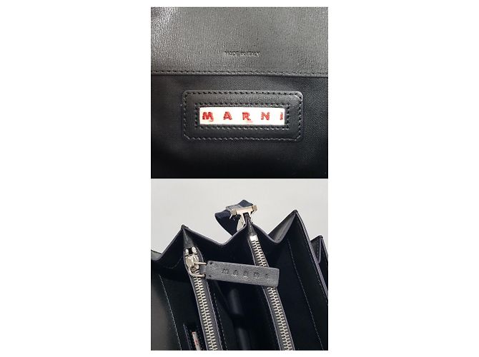 Marni Trunk Bag Saffiano Medium Blau - Ansicht 10