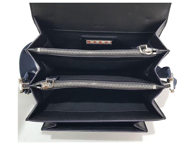 Marni Trunk Bag Saffiano Medium Blau - Ansicht 9