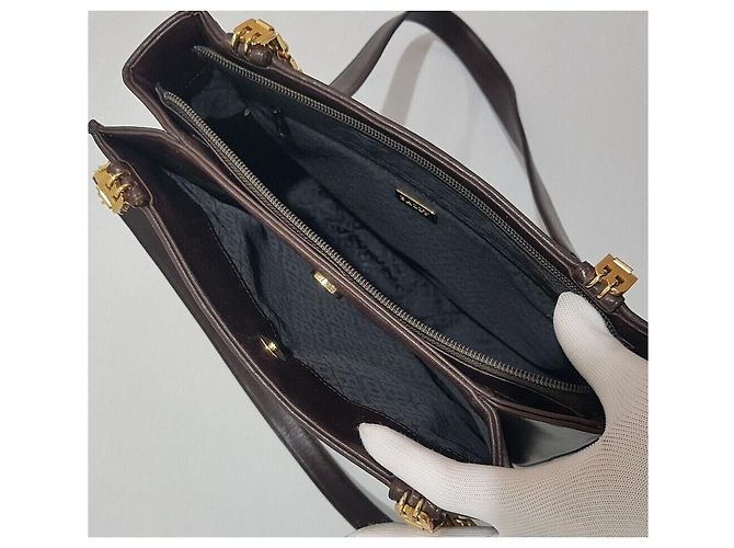 Bally Vintage gesteppte Schultertasche für Damen Braun - Ansicht 8