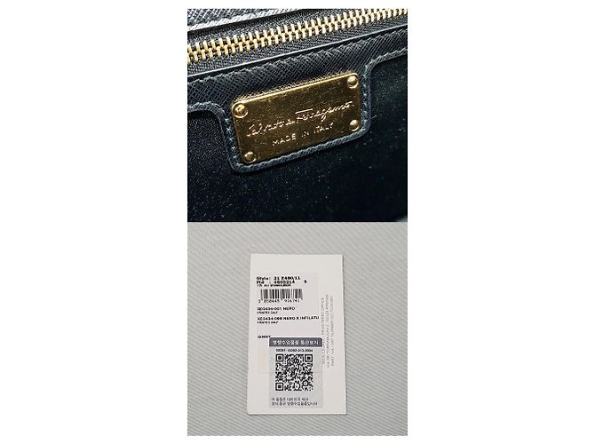 Salvatore Ferragamo Borsa a Spalla Ginny Chain Nero - vista 10