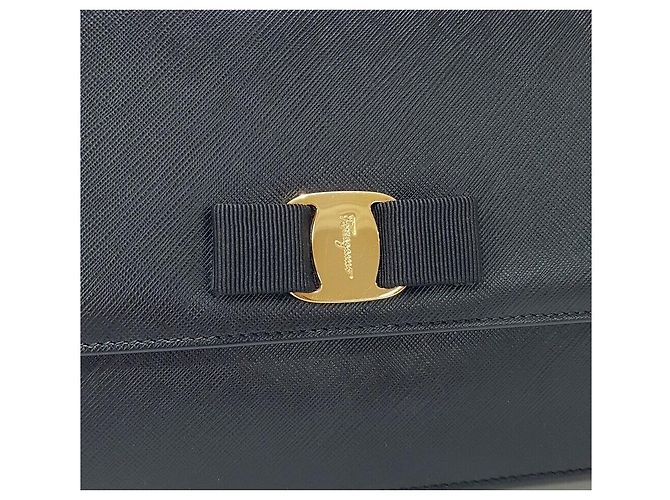 Salvatore Ferragamo Borsa a Spalla Ginny Chain Nero - vista 3
