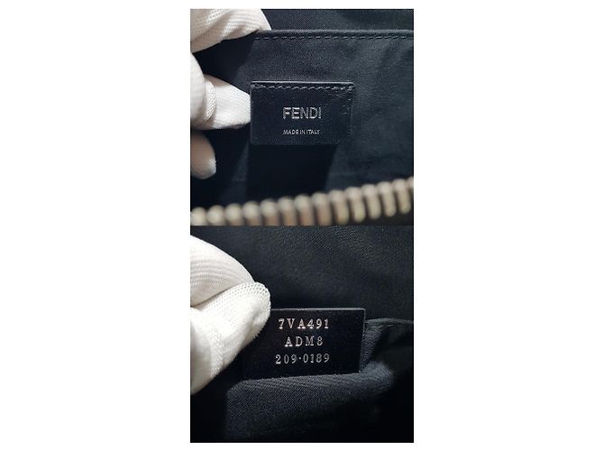 Fendi Clutch con tracolla con logo Nero - vista 9
