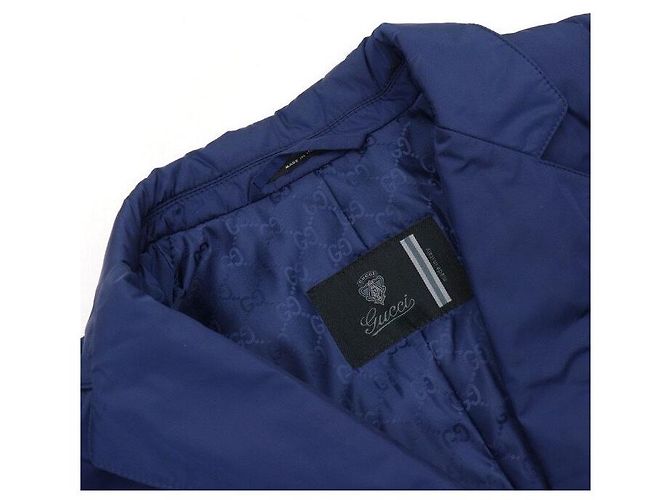 Gucci Blazer da uomo in nylon jacquard blu - vista 5