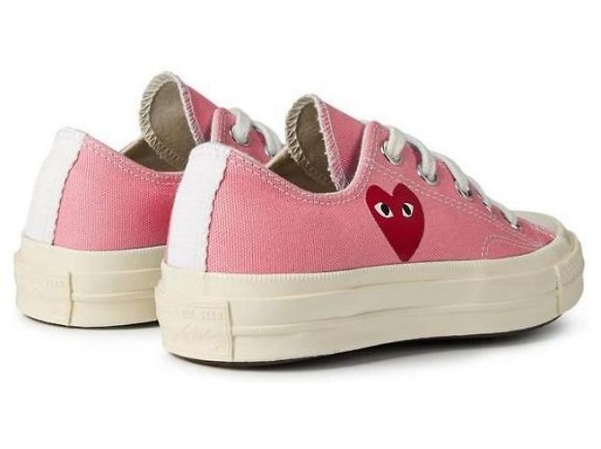 Comme Des Garcons Sneakers Chuck Peeping Heart Low Rosa - vista 4