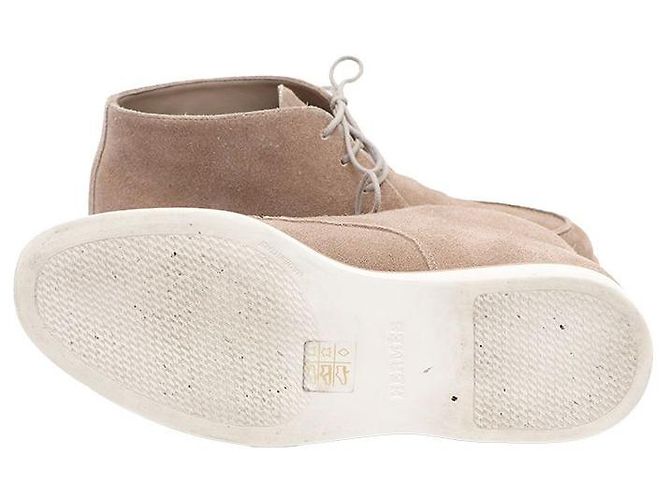 Hermès Suede Line Herren Derby Mid Ankle Boots aus Wildleder Braun - Ansicht 5