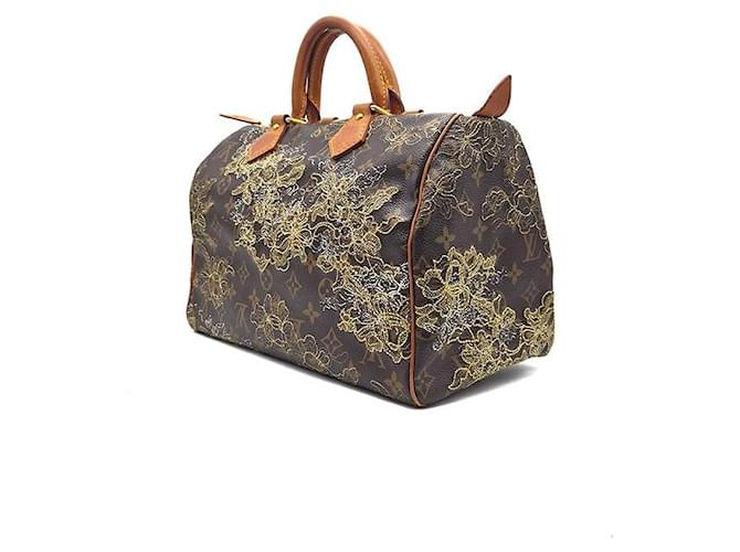 Louis Vuitton Speedy Monogram Dentelle Marrone - vista 2