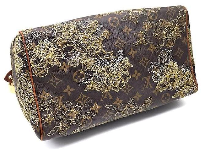 Louis Vuitton Speedy Monogram Dentelle Marrone - vista 7