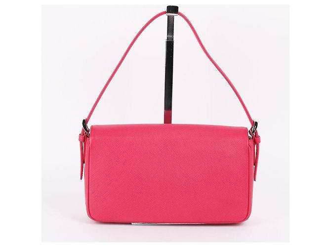 Prada Borsa a tracolla con manico corto in Saffiano rosa - vista 4