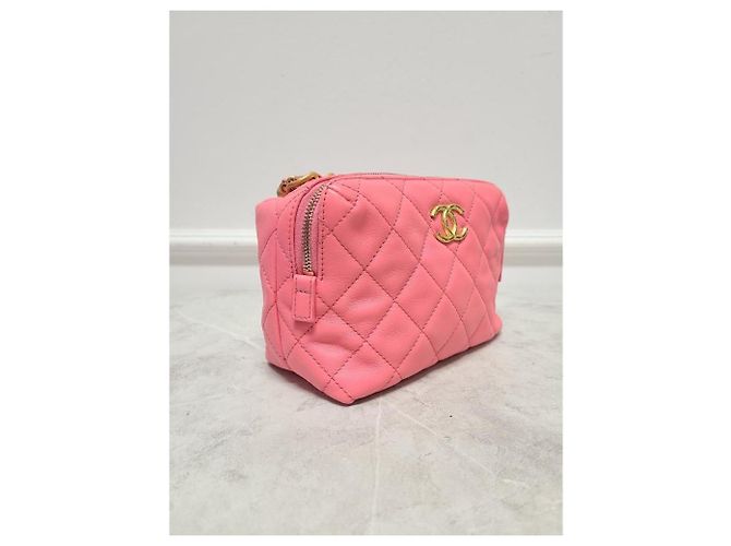 Chanel Mini borsa a tracolla bowling in pelle di vitello rosa - vista 2