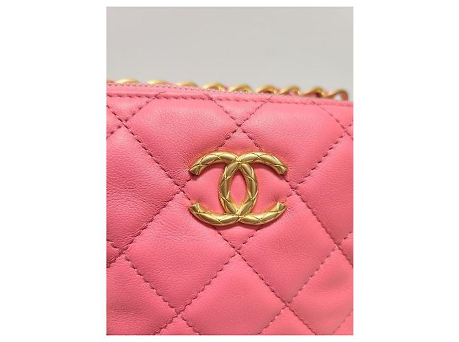 Chanel Mini borsa a tracolla bowling in pelle di vitello rosa - vista 4