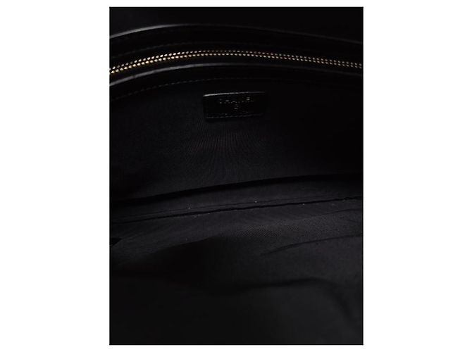 Chanel Clutch Boy Caviar Dorata con Motivo Chevron Large Series Nero - vista 5