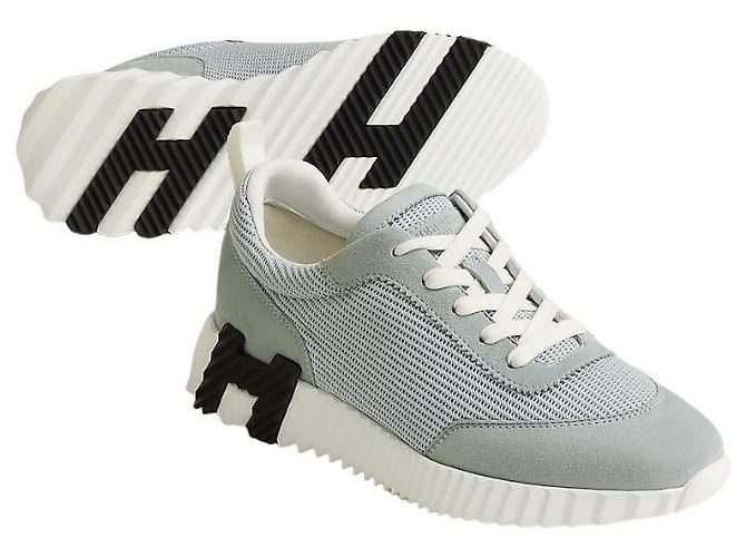 Hermès Bouncing Sneakers Scarpe sportive da donna Mesh Grigio Nuage Multicolore - vista 2