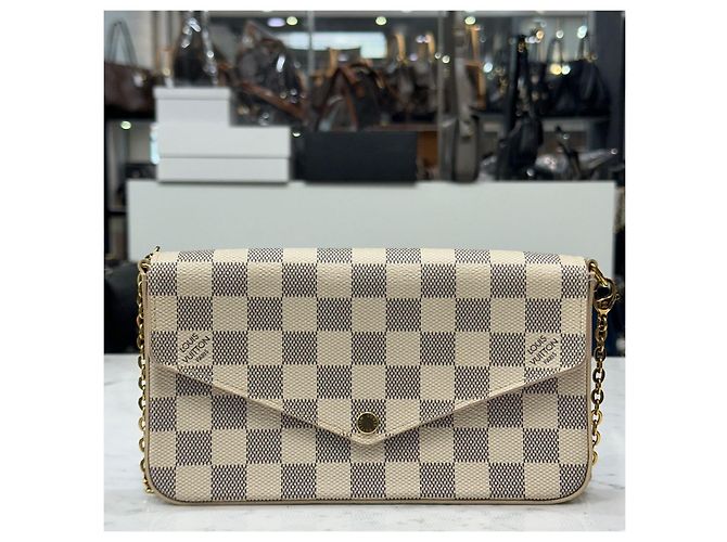 Louis Vuitton Pochette Felicie Damier Azur Multicolore - vista 2