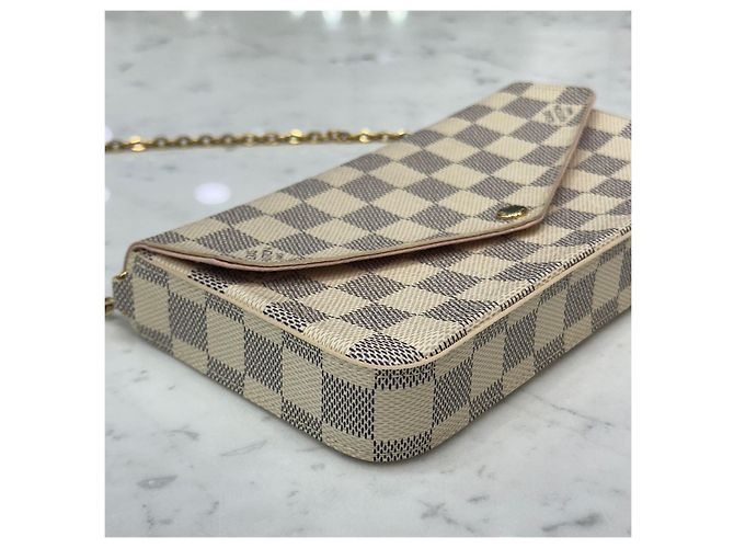 Louis Vuitton Pochette Felicie Damier Azur Multicolore - vista 3
