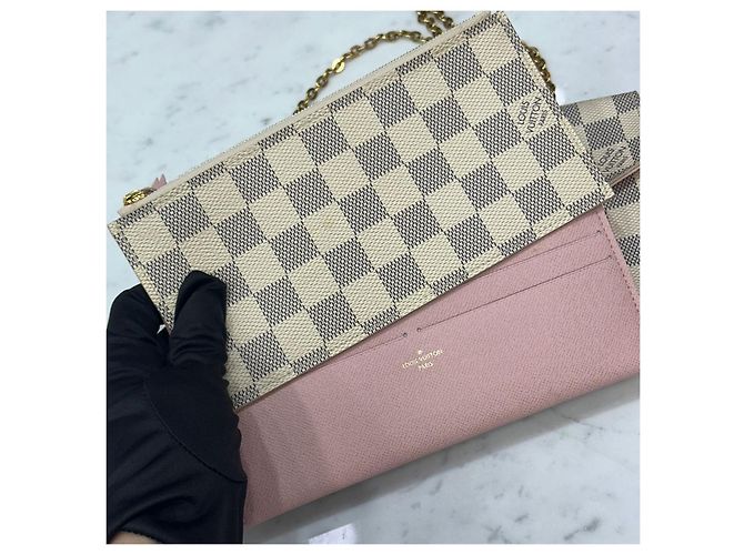 Louis Vuitton Pochette Felicie Damier Azur Multicolore - vista 6