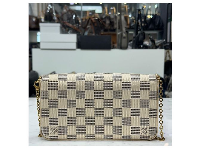 Louis Vuitton Pochette Felicie Damier Azur Multicolore - vista 8