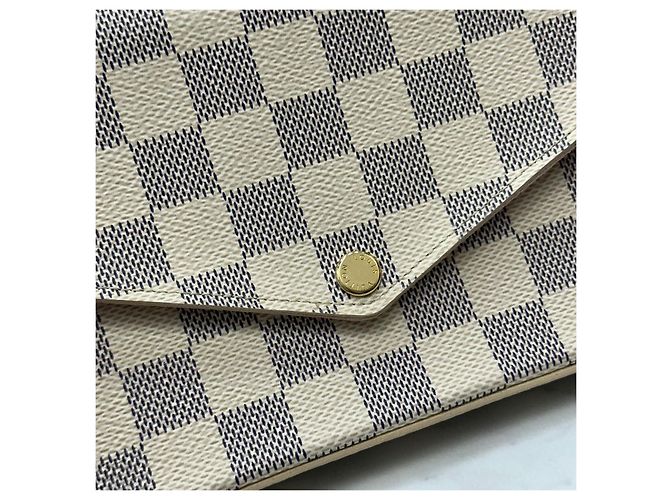 Louis Vuitton Pochette Felicie Damier Azur Multicolore - vista 9
