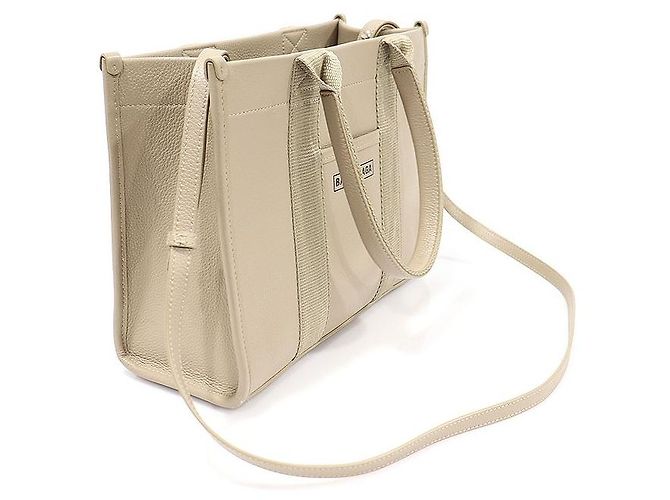 Balenciaga Kleiner Grained Calfskin Tote in Beige mit Hardware Braun - Ansicht 3