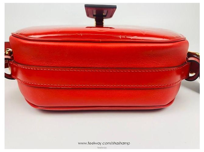 Louis Vuitton Borsa a tracolla Boum Chapeau Souple in vernice rosa - vista 4