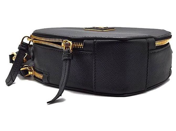 Prada Borsa Odette Heart in Saffiano Nero - vista 7