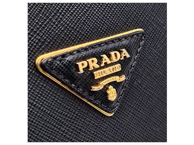 Prada Borsa Odette Heart in Saffiano Nero - vista 8