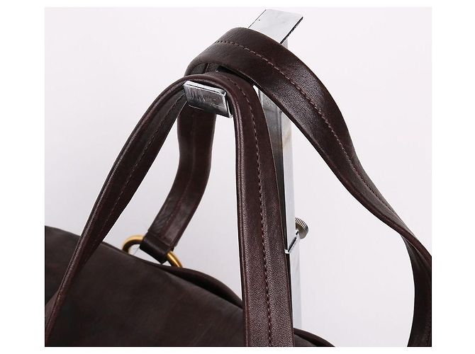 Prada Borsa a spalla grande in pelle Nappa borchiata Marrone - vista 7