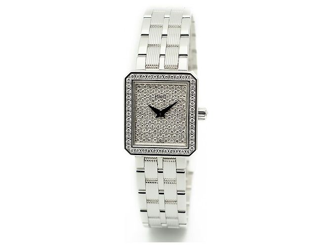 Piaget Protocol Vintage Damenuhr aus Weißgold mit Diamant-Pavé - Ansicht 10