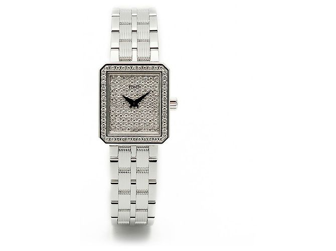 Piaget Protocol Vintage Damenuhr aus Weißgold mit Diamant-Pavé - Ansicht 18