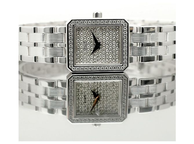 Piaget Protocol Vintage Damenuhr aus Weißgold mit Diamant-Pavé - Ansicht 20