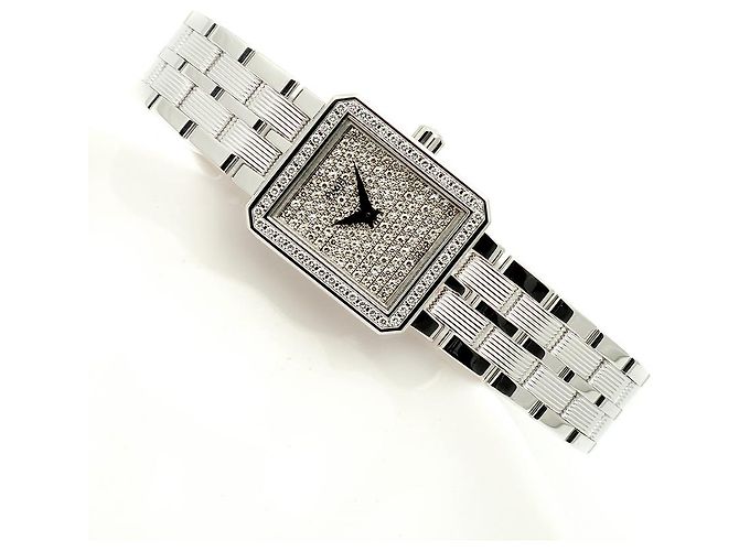 Piaget Protocol Vintage Damenuhr aus Weißgold mit Diamant-Pavé - Ansicht 23