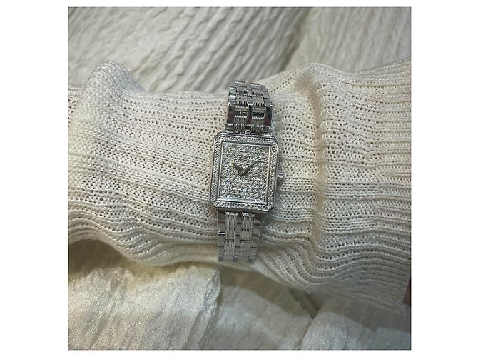 Piaget Protocol Vintage Damenuhr aus Weißgold mit Diamant-Pavé - Ansicht 4