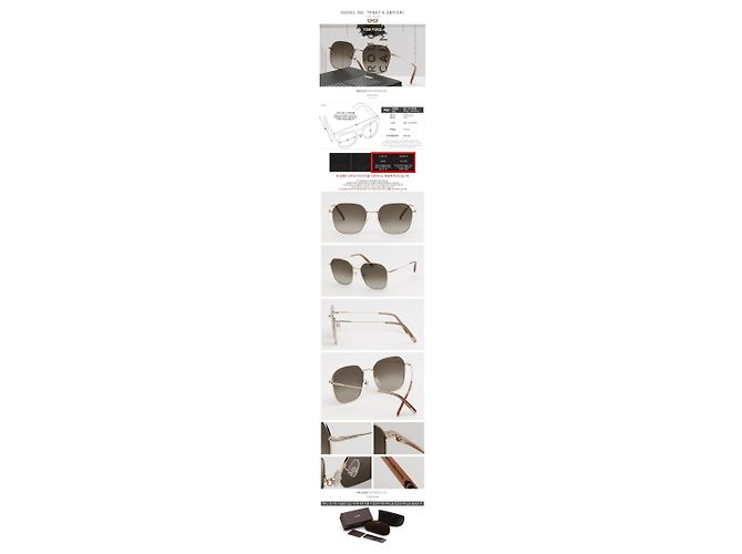 Tom Ford Occhiali da sole di lusso oversize Asian Fit in metallo Multicolore - vista 4
