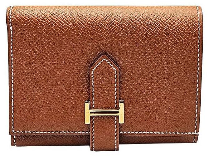 Hermès Cartera Cash Unisex con Bordes Biselados Dorados - vista 2