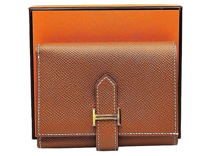 Hermès Cartera Cash Unisex con Bordes Biselados Dorados - vista 3