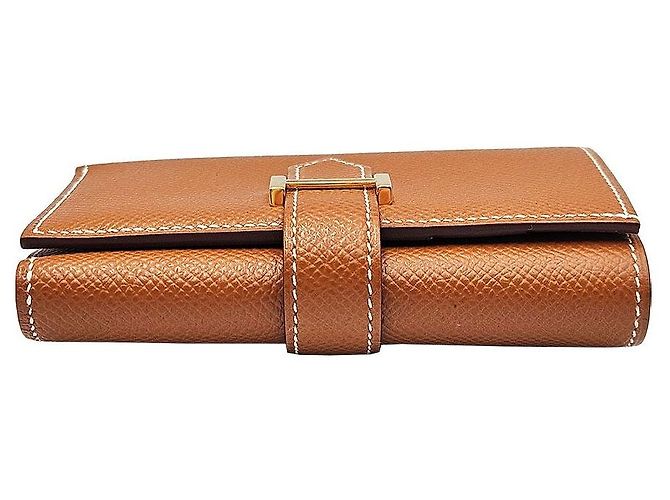 Hermès Cartera Cash Unisex con Bordes Biselados Dorados - vista 7