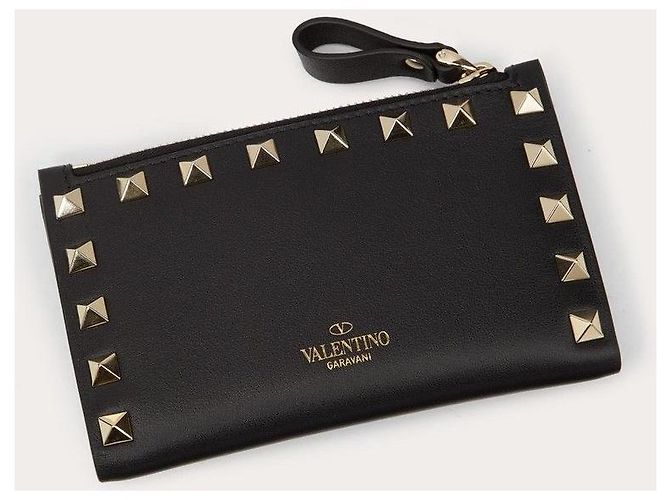 Valentino Rockstud Leder Kartenetui Schwarz - Ansicht 4