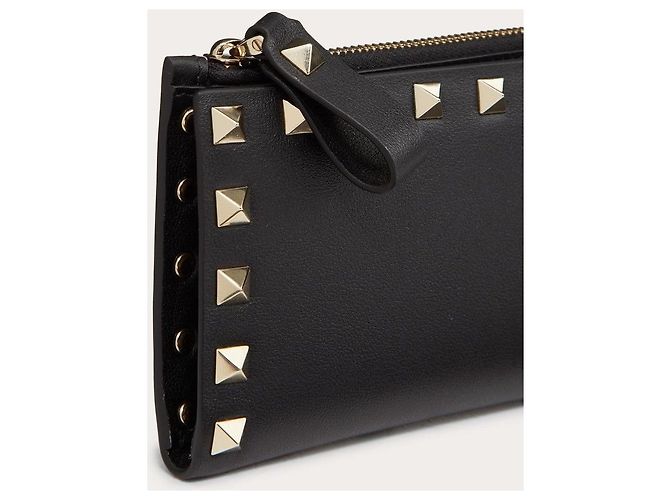 Valentino Rockstud Leder Kartenetui Schwarz - Ansicht 5