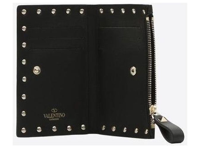 Valentino Rockstud Leder Kartenetui Schwarz - Ansicht 6