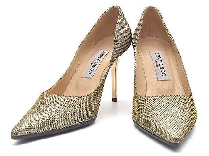 Jimmy Choo Décolleté glitterati D'oro - vista 2