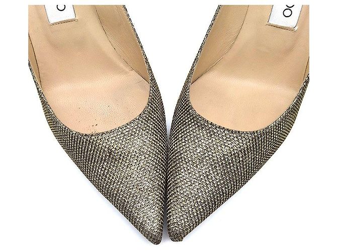 Jimmy Choo Décolleté glitterati D'oro - vista 4