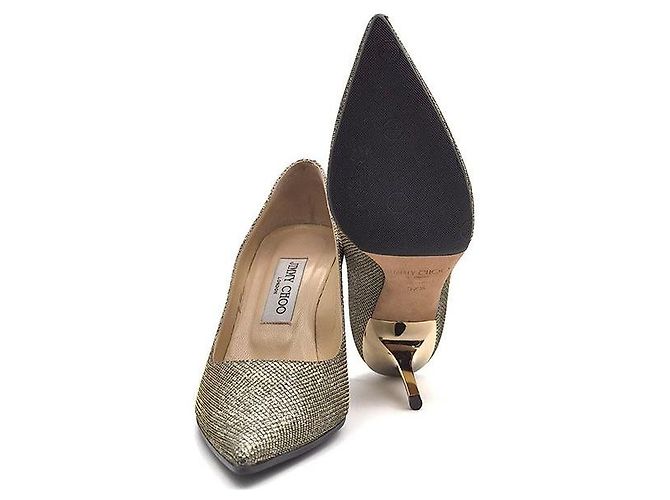 Jimmy Choo Décolleté glitterati D'oro - vista 6