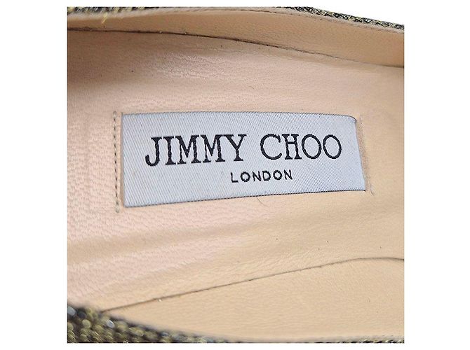 Jimmy Choo Décolleté glitterati D'oro - vista 7