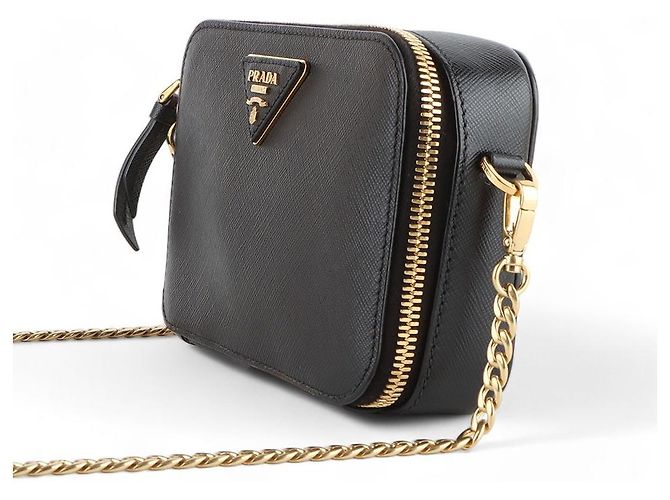 Prada Saffiano Odette Kettengürteltasche Schwarz - Ansicht 2