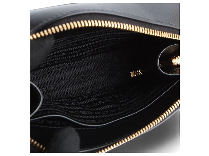 Prada Saffiano Odette Kettengürteltasche Schwarz - Ansicht 7